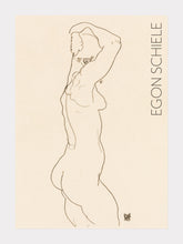 Indlæs billede til gallerivisning afklædt kvinde | EGON SCHIELE | KUNSTPLAKAT - decoARTE