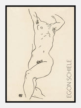 Indlæs billede til gallerivisning afklædt kvinde | EGON SCHIELE | KUNSTPLAKAT - decoARTE