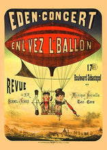 Indlæs billede til gallerivisning tur i luftballon | FRANSK RETROPLAKAT | CIRKUSPLAKAT - decoARTE