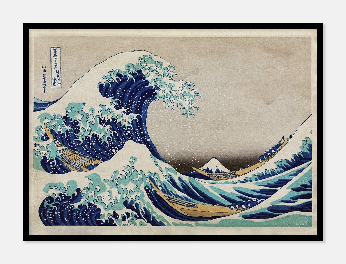 Fin japansk kunst store bølge af Katsushika Hokusai | decoARTE