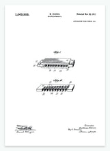 Indlæs billede til gallerivisning Mundharmonika | Smukt patent til din væg | plakat | poster - decoARTE
