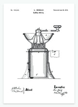 Indlæs billede til gallerivisning kaffemølle | PATENTPLAKAT - decoARTE