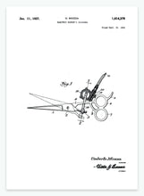 Indlæs billede til gallerivisning elektrisk frisørsaks | PATENTPLAKAT - decoARTE