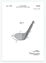 Indlæs billede til gallerivisning golfkølle | PATENTPLAKAT - decoARTE