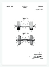 Indlæs billede til gallerivisning dumb bell | PATENTPLAKAT - decoARTE