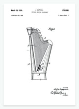 Indlæs billede til gallerivisning harpe | PATENTPLAKAT - decoARTE
