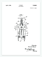 Indlæs billede til gallerivisning Proptrækker | Smukt patent til din væg | plakat | poster - decoARTE