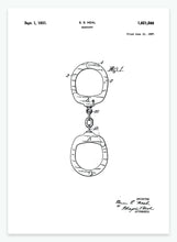 Indlæs billede til gallerivisning håndjern | PATENTPLAKAT - decoARTE