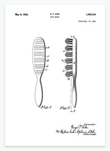 Indlæs billede til gallerivisning hårbørste | PATENTPLAKAT - decoARTE