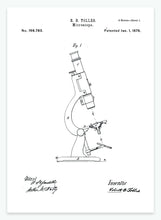 Indlæs billede til gallerivisning mikroskop | PATENTPLAKAT - decoARTE