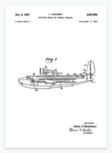 Indlæs billede til gallerivisning flyvemaskine | PATENTPLAKAT - decoARTE