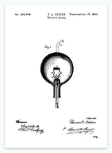 Indlæs billede til gallerivisning lyspære | PATENTPLAKAT - decoARTE