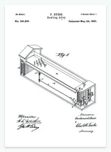 Indlæs billede til gallerivisning bowlingbane | PATENTPLAKAT - decoARTE
