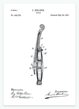 Indlæs billede til gallerivisning violin | PATENTPLAKAT - decoARTE