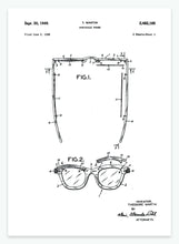 Indlæs billede til gallerivisning briller | PATENTPLAKAT - decoARTE