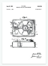 Indlæs billede til gallerivisning grammofon | PATENTPLAKAT - decoARTE