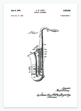 Indlæs billede til gallerivisning saxofon | PATENTPLAKAT - decoARTE