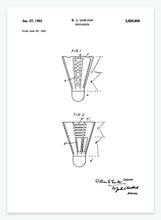 Indlæs billede til gallerivisning badmintonbold | PATENTPLAKAT - decoARTE