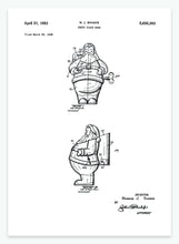 Indlæs billede til gallerivisning sparebøsse formet som julemanden | PATENTPLAKAT - decoARTE