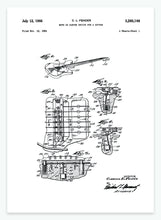 Indlæs billede til gallerivisning elguitar | PATENTPLAKAT - decoARTE