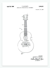 Indlæs billede til gallerivisning guitar | PATENTPLAKAT - decoARTE
