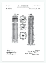 Indlæs billede til gallerivisning skyskraber | PATENTPLAKAT - decoARTE