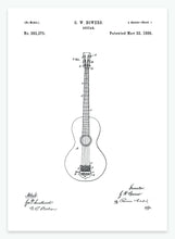 Indlæs billede til gallerivisning guitar | PATENTPLAKAT - decoARTE