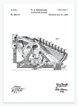 Indlæs billede til gallerivisning regnemaskine | PATENTPLAKAT - decoARTE