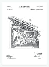 Indlæs billede til gallerivisning regnemaskine | PATENTPLAKAT - decoARTE