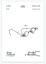 Indlæs billede til gallerivisning briller | PATENTPLAKAT - decoARTE