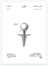 Indlæs billede til gallerivisning golf tee | PATENTPLAKAT - decoARTE