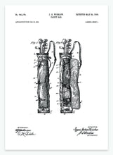 Indlæs billede til gallerivisning golftaske | PATENTPLAKAT - decoARTE