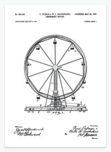 Indlæs billede til gallerivisning Pariserhjul | Smukt patent til din væg | plakat | poster - decoARTE