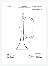 Indlæs billede til gallerivisning blæseinstrument | PATENTPLAKAT - decoARTE