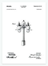 Indlæs billede til gallerivisning gadelampe | PATENTPLAKAT - decoARTE