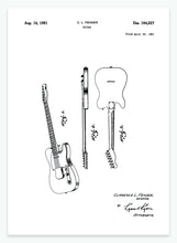 Indlæs billede til gallerivisning guitar | PATENTPLAKAT - decoARTE