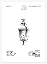 Indlæs billede til gallerivisning gadelampe | PATENTPLAKAT - decoARTE