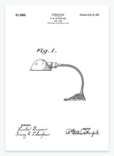 Indlæs billede til gallerivisning bordlampe | PATENTPLAKAT - decoARTE