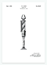 Indlæs billede til gallerivisning barberstang | PATENTPLAKAT - decoARTE