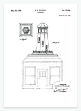 Indlæs billede til gallerivisning fyrtårn | PATENTPLAKAT - decoARTE