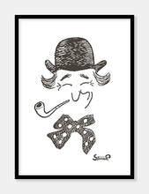 Indlæs billede til gallerivisning Selvportræt med pibe