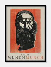 Indlæs billede til gallerivisning gammel mand med skæg  |  EDVARD MUNCH  |  KUNSTPLAKAT - decoARTE
