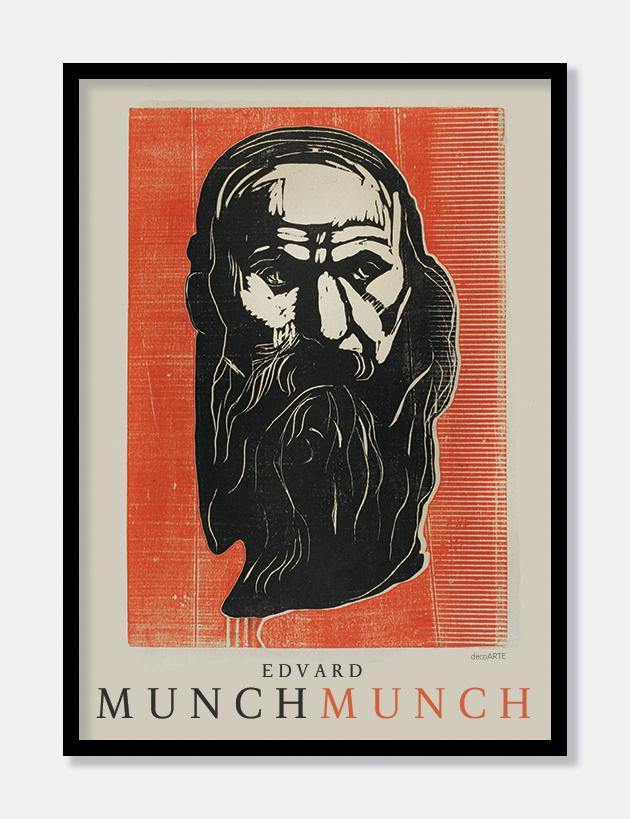 gammel mand med skæg  |  EDVARD MUNCH  |  KUNSTPLAKAT - decoARTE