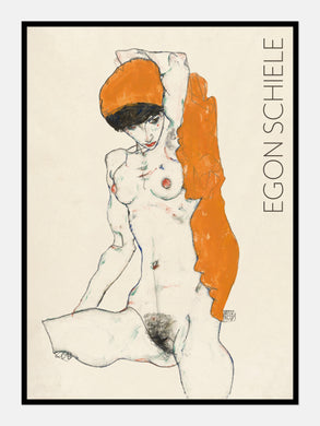 vulgær afklædt kvinde  |  EGON SCHIELE  |  KUNSTPLAKAT - decoARTE