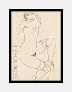 nøgen kvinde i lingeri  |  EGON SCHIELE  |  KUNSTPLAKAT - decoARTE