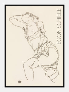 vulgær kvinde i lingeri  |  EGON SCHIELE  |  KUNSTPLAKAT - decoARTE