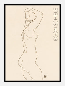 afklædt kvinde  |  EGON SCHIELE  |  KUNSTPLAKAT - decoARTE