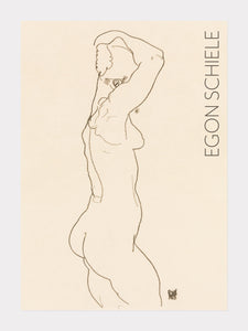 afklædt kvinde  |  EGON SCHIELE  |  KUNSTPLAKAT - decoARTE