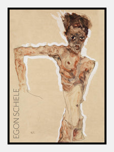 afklædt mand  |  SELVPORTRÆT  |  EGON SCHIELE - decoARTE