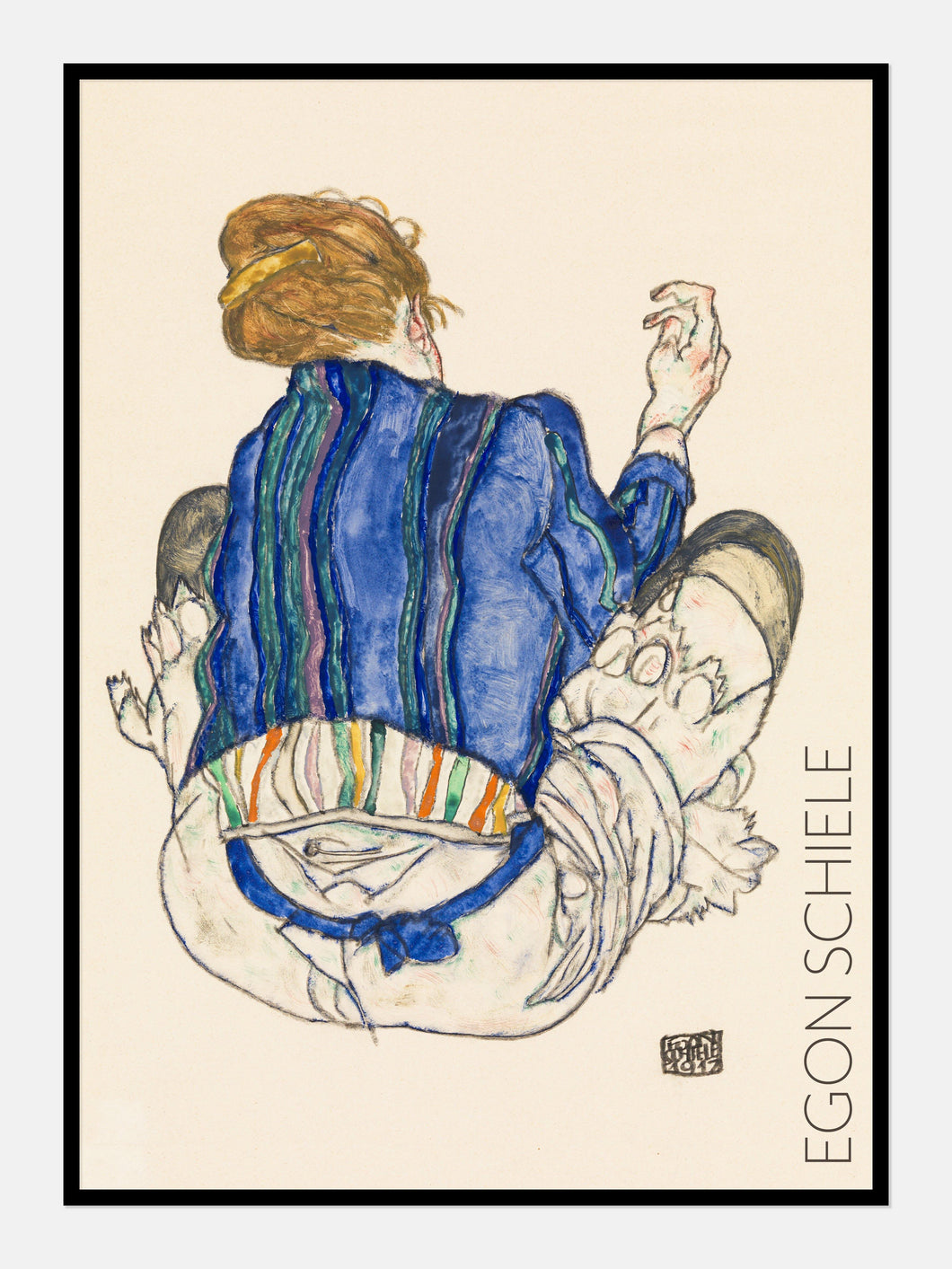 siddende kvinde  |  EGON SCHIELE  |  KUNSTPLAKAT - decoARTE